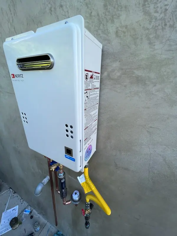 Tankless water heater installation for Diamond Star homes